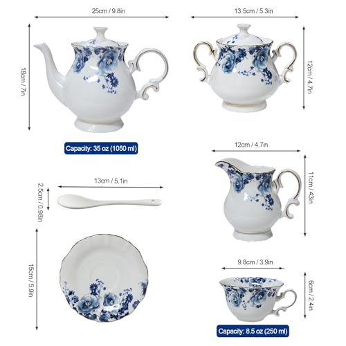 Bone China Tea Set for Adults