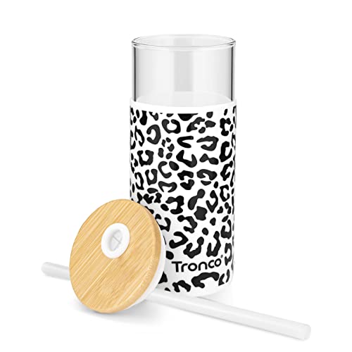 20 oz Glass Tumbler with Lids and Straws