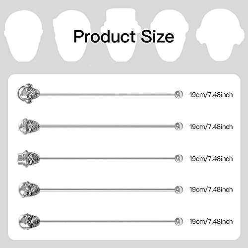 Skull Shape Swizzle Sticks