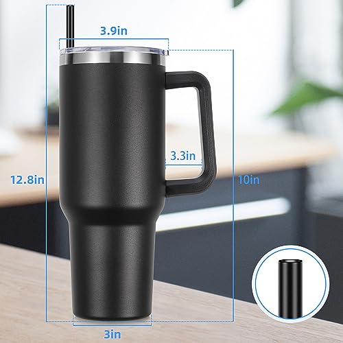 40 oz Tumbler with Handle and Straw (4 Count)