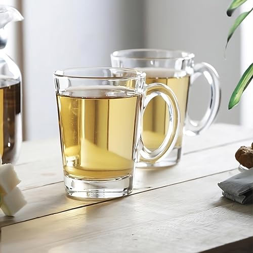 Clear Large Glass Coffee Mugs with Handles