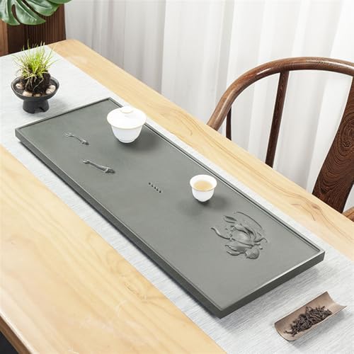 Tea Set Natural Green Pine Ebony Tea Tray Handmade Three