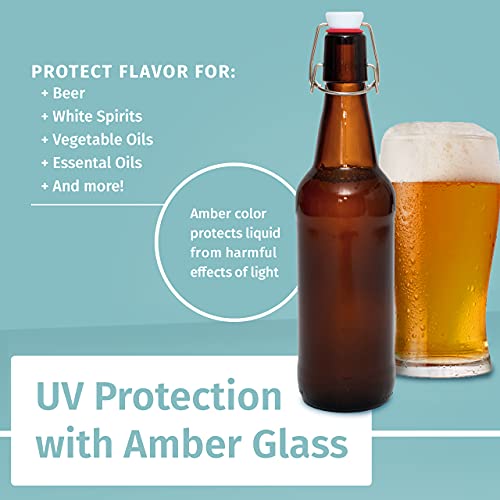 Swing Top Glass Bottles (6 Count)