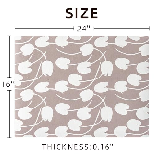 Dish Drying Mat Absorbent Diatomite Tulip Coffee Mat