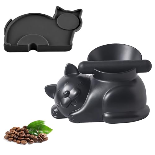 Cute Cat Coffee Knock Box Espresso Machine Accessories Small Coffee Dump Bin for Home and Office