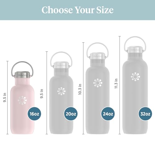 16oz Stainless Steel Sports Bottle with Chug Cap