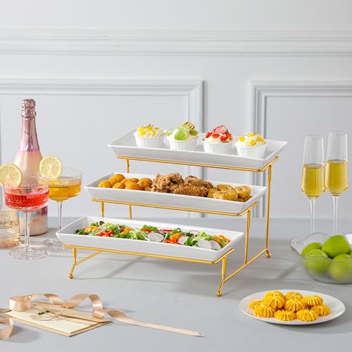 3 Tier Serving Trays for Party (4 Count)