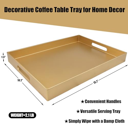 Gold Serving Tray for Coffee Table