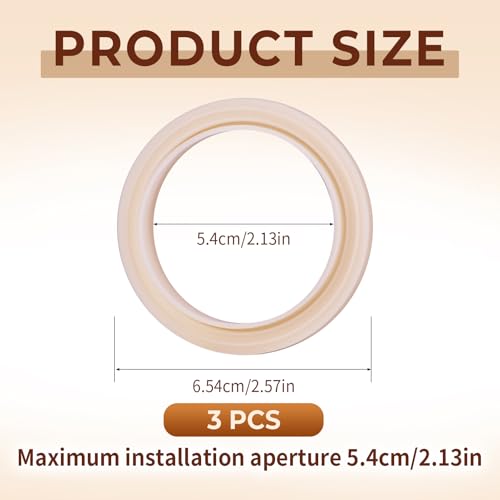 3 Pcs 54mm Silicone Steam Ring