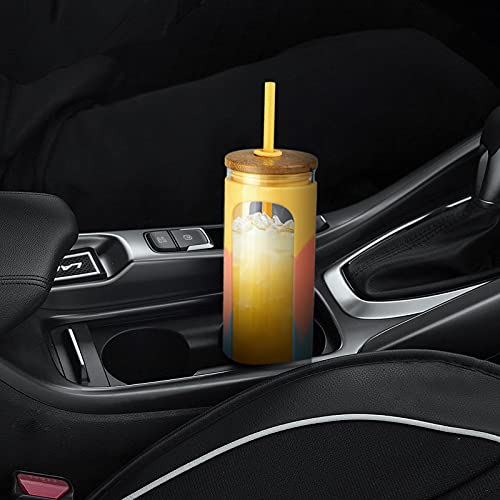 20oz Glass Tumbler with Straw and Lid
