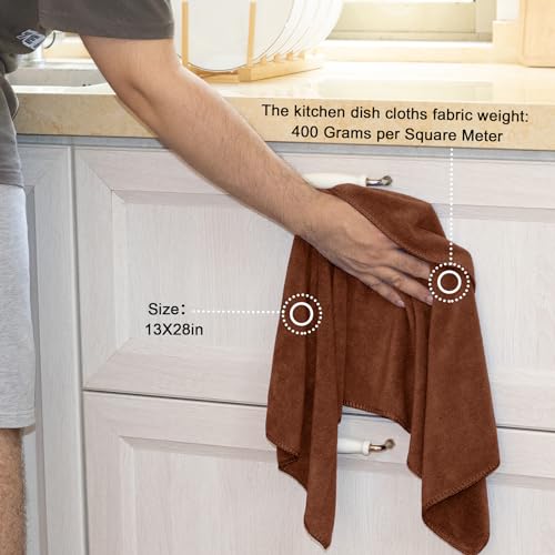 Microfiber Kitchen Dish Towels for Washing Dishes 8 Pack (8 Count)