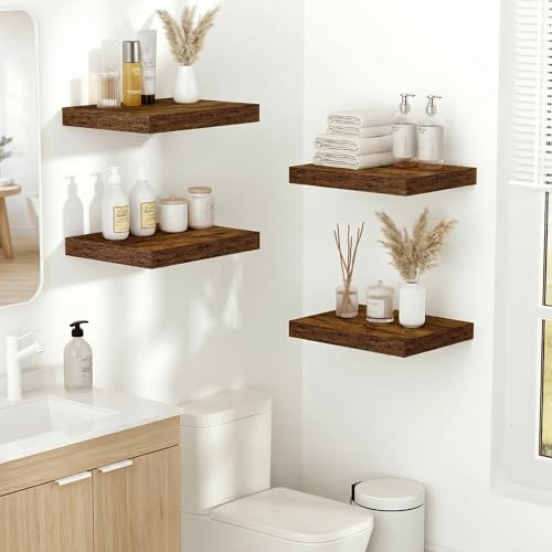 10x10 Inches Floating Shelves Wall Mounted Set of 2 (2 Count)