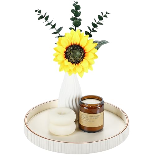 12" Round Decorative Serving Tray for Coffee Table