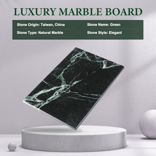 Natural Green Marble Cutting Board for Kitchen Pastry Bread Macaron Display
