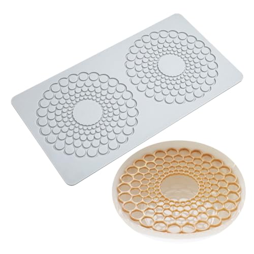 Hollow Round Circular Design Lace Mat Chocolate Fondant Mold DIY Sugar Craft Silicone Pad Cake Decorating Tools Kitchen Bakeware