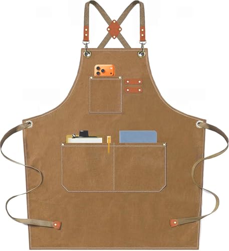 Chef Aprons for Men Women with Oversized Pockets