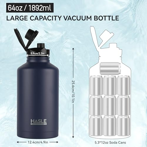 Half Gallon Insulated Water Bottles 64 oz