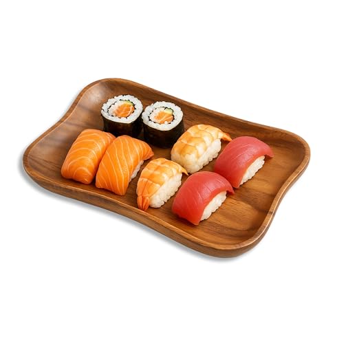 Woodard & Charles Acacia Wood Medium Pinched Serving Tray (24 Count)