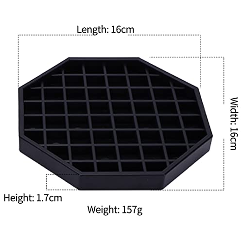 Drip Trays 6" Coffee Countertop Octagon Drip Tray Black Plastic Coffee Drip Tray With Honeycomb Grid (4 Count)