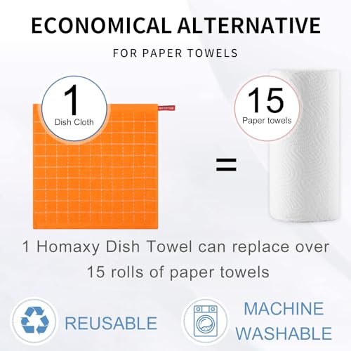 100% Cotton Terry Kitchen Dish Cloths (6 Count)