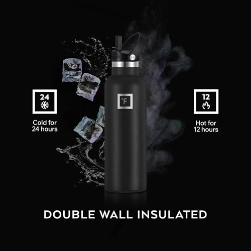 32 oz Narrow Mouth Water Bottle with 3 Lids