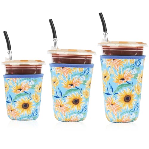 Reusable 3 Pack Iced Coffee Cup Sleeve (3 Count)