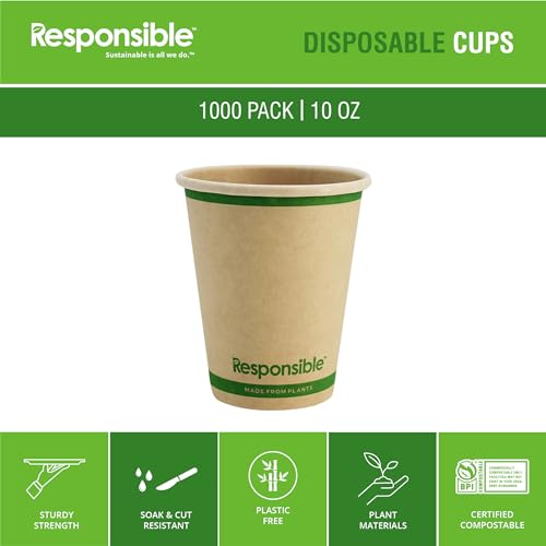 10 oz Paper Hot Cups Bulk (10 Count)