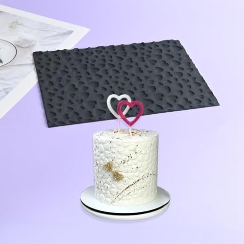 Silicone Lace Cake Mold Heart Pattern Flexible Sugar Craft Decorating Tool for Baking