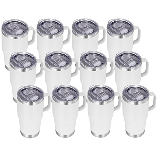 20 oz Tumbler Bulk with Handle Lid and Straw (12 Count)
