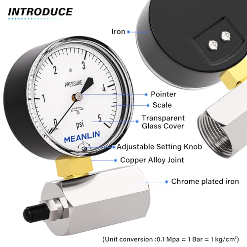 0 5Psi Diaphragm Type Capsule Low Pressure Gauge with 3