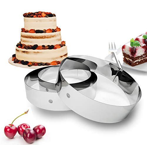 NewlineNY Stainless Steel Cake Mousse Rings for creating Round Appetizers