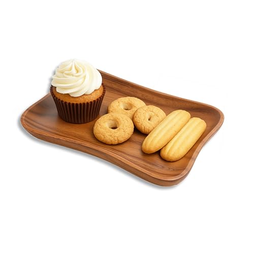 Woodard & Charles Acacia Wood Medium Pinched Serving Tray (24 Count)