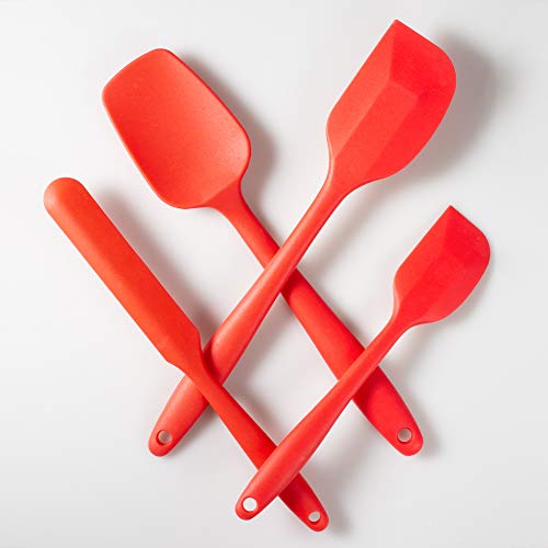 4 Piece Silicone Spatula Set with Stainless Steel Core (4 Count)
