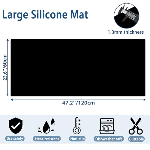 47.2"x23.6" Large Silicone Mat for Kitchen Counter
