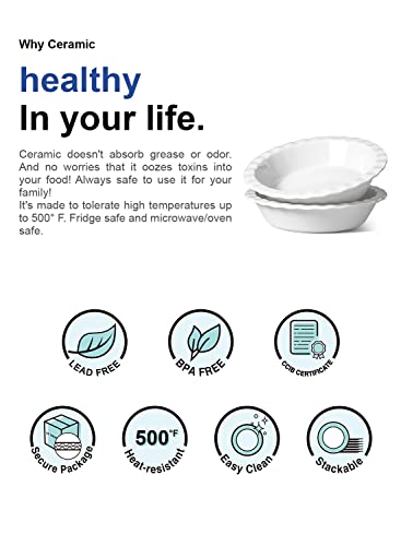 Ceramic Pie Pans Plate for Baking (2 Count)