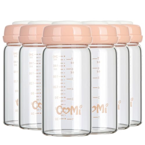 Wide Neck Glass Breastmilk Collection n Storage Bottle (6 Count)
