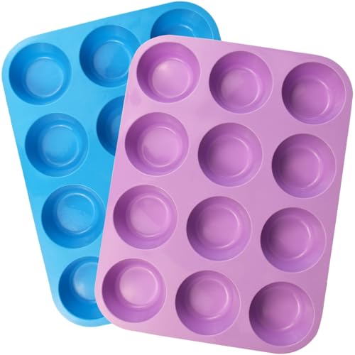12 Cups Silicone Mini Muffin Pan Set