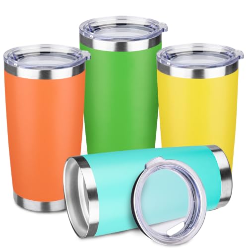 4 Pack 20oz Stainless Steel Travel Coffee Tumbler