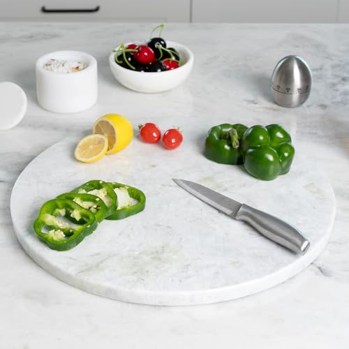 16" Light Gray Marble Stone Cutting Board