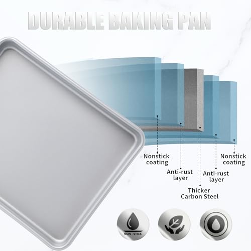 3 Piece Nonstick Baking Pans Set of 3 (3 Count)