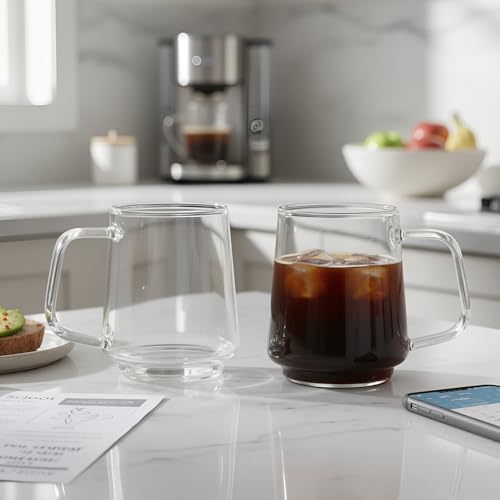 20oz Stackable Glass Mugs Set of 2 (40 Count)