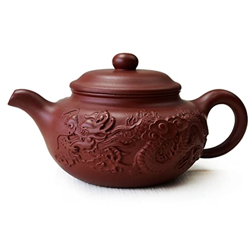 Teapot 8.6oz Chinese Dragon Yixing Clay Zisha Classics Pot Genuine Black Infusers Tea