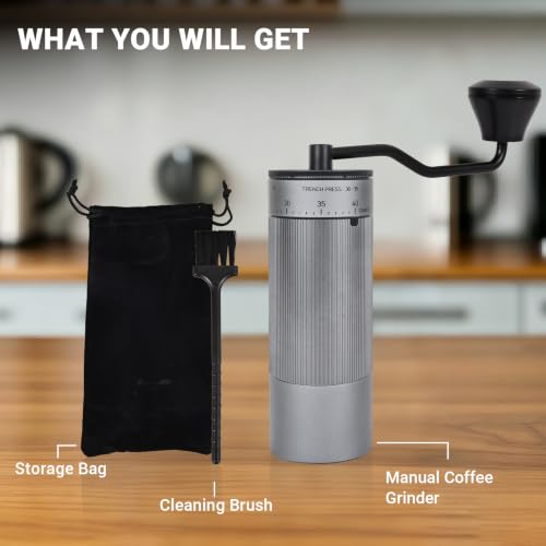 Mini Manual Coffee Grinder With 40 Adjustable Settings