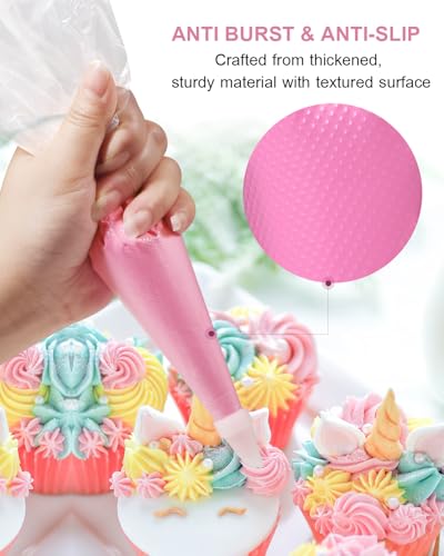 500 Pack 12 Inch Disposable Tipless Piping Bags for Cake Decorating