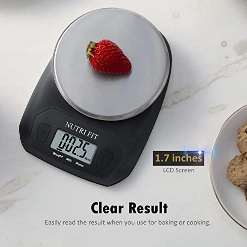 Digital Food Scale Small Kitchen Scales Weight in Grams Oz Black