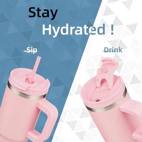 30 oz Insulated Tumbler Water Bottle with Handle