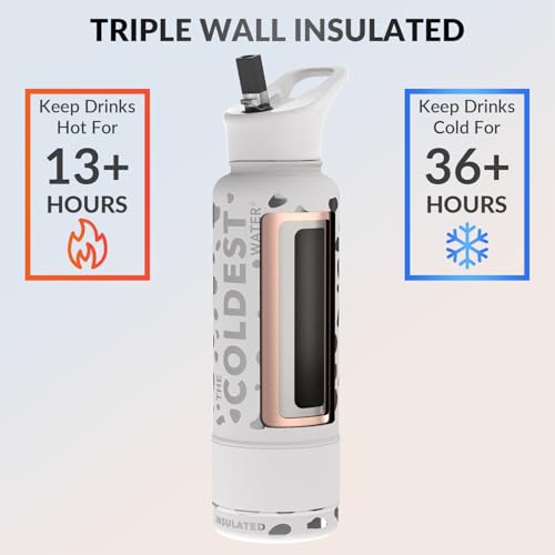 Coldest Insulated Water Bottle with Straw Lid