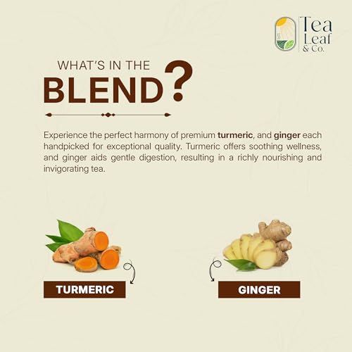 Tealeaf & Co. Turmeric Ginger Herbal Tea (7.055 Ounce)
