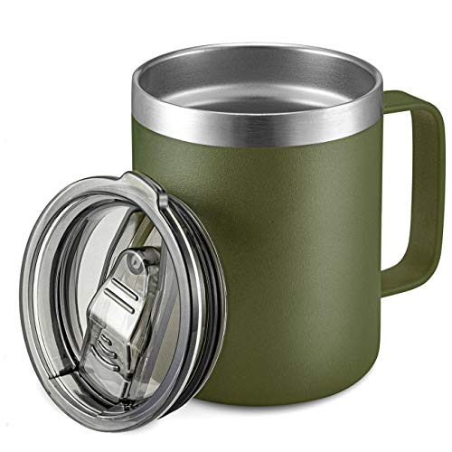 12 oz Insulated Travel Coffee Mug with Handle