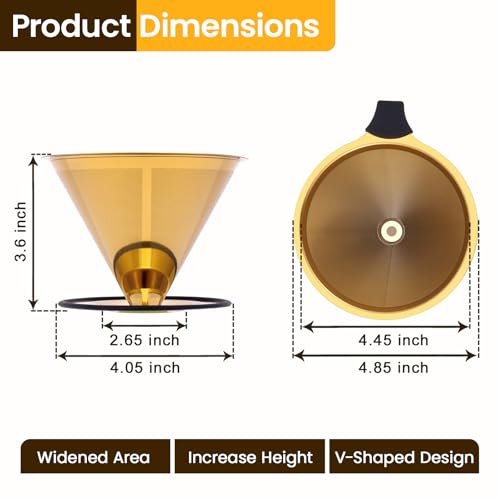 2.0 Upgraded】 Pour Over Coffee Dripper